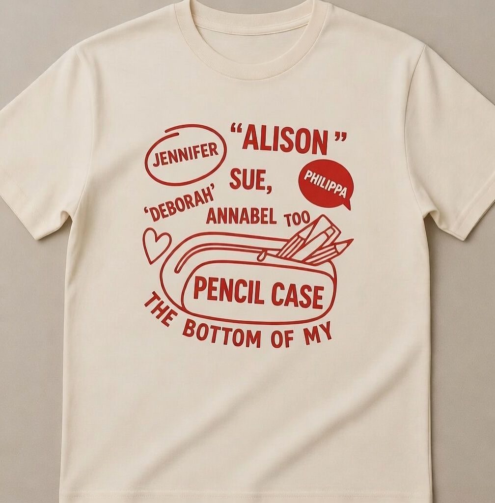 PENCIL CASE ORGANIC COTTON T SHIRT TBS INSPIRED