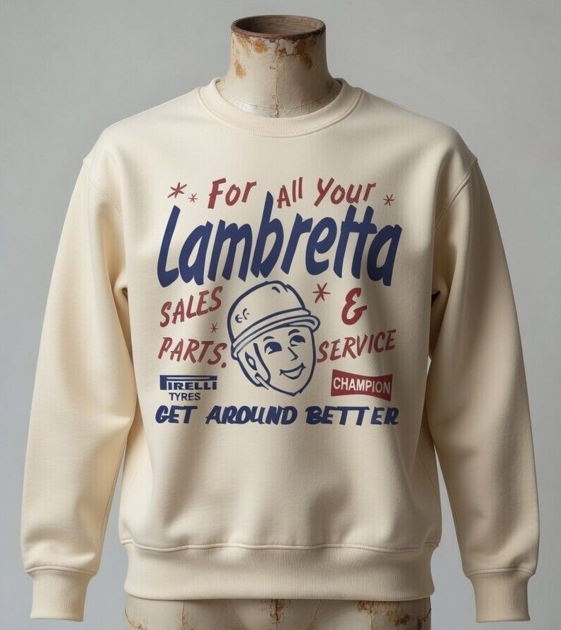 LAMBRETTA SERVICE PARTS AND SALES ORGANIC COTTON SWEATSHIRT LAMBRETTA SERVICE PARTS AND SALES ORGANIC COTTON SWEATSHIRT