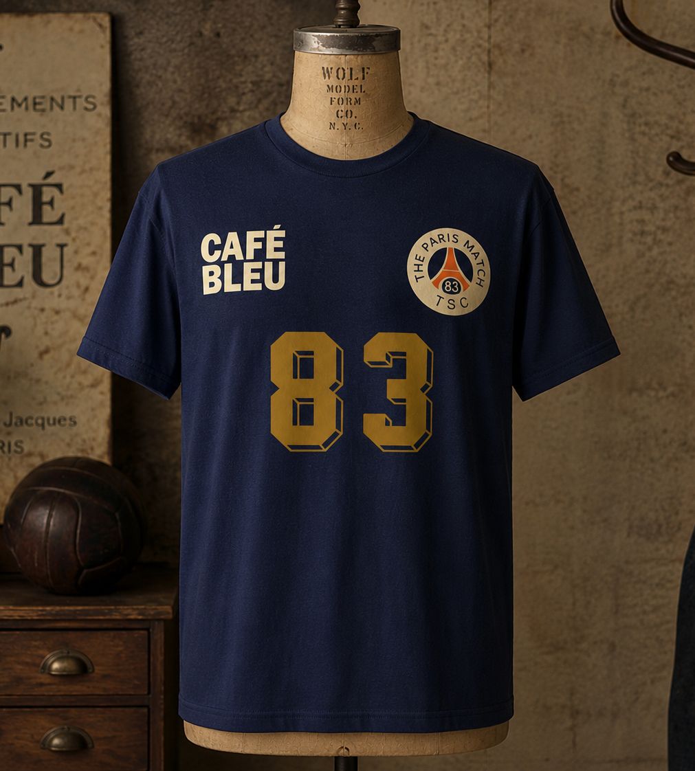 THE PARIS MATCH TSC 1983 ORGANIC COTTON T SHIRT THE PARIS MATCH TSC 1983 ORGANIC COTTON T SHIRT