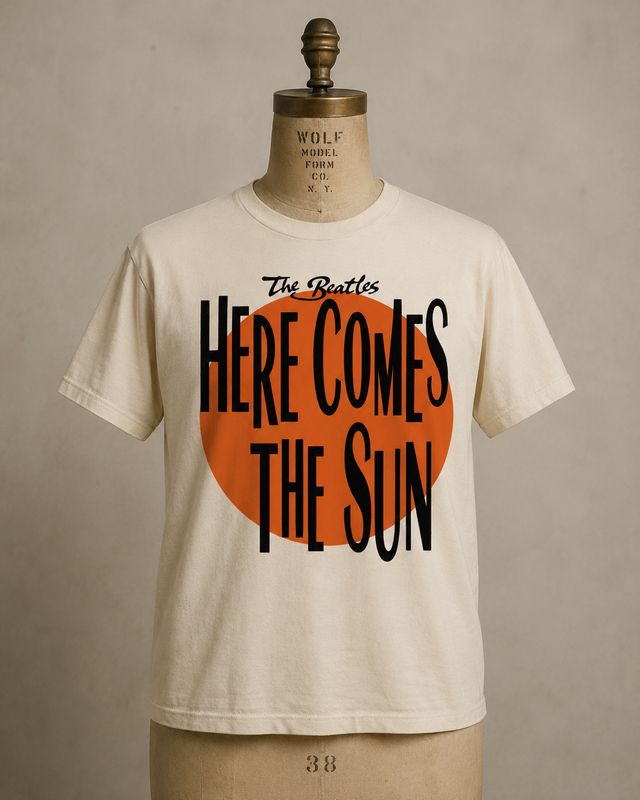 HERE COMES THE SUN THE BEATLES INSPIRED T Shirt Organic Cotton HERE COMES THE SUN THE BEATLES INSPIRED T Shirt Organic Cotton