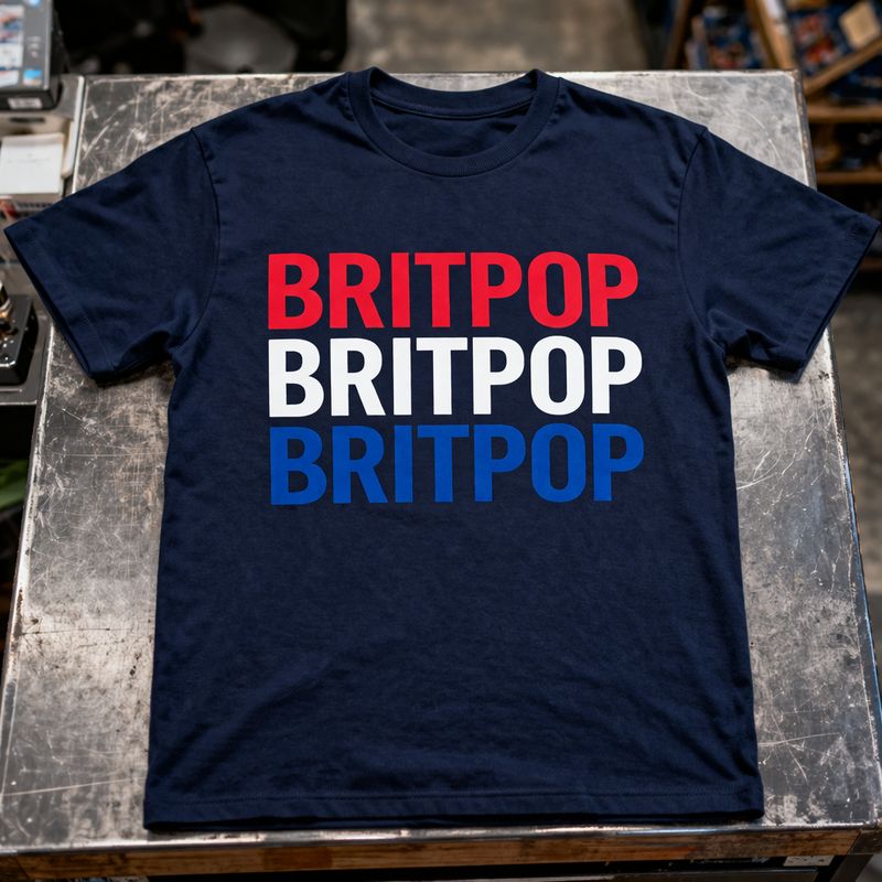 BRITPOP Organic Cotton T-shirt 90`s Coolness BRITPOP Organic Cotton T-shirt 90`s Coolness