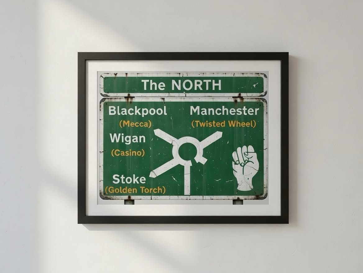 A3 PRINT Premium Glossy Weight: 210 gsm Unframed Northern Soul Road Sign A3 PRINT Premium Glossy Weight: 210 gsm Unframed Northern Soul Road Sign