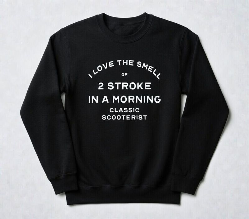 I LOVE THE SMELL OF 2 STROKE ORGANIC COTTON SWEATSHIRT
