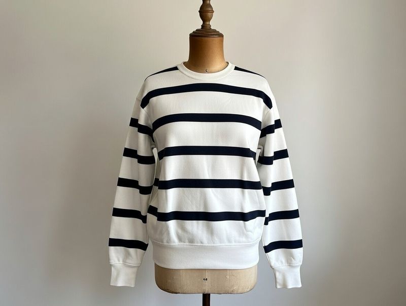BRETON STYLE ORGANIC COTTON SWEATSHIRT BRETON STYLE ORGANIC COTTON SWEATSHIRT
