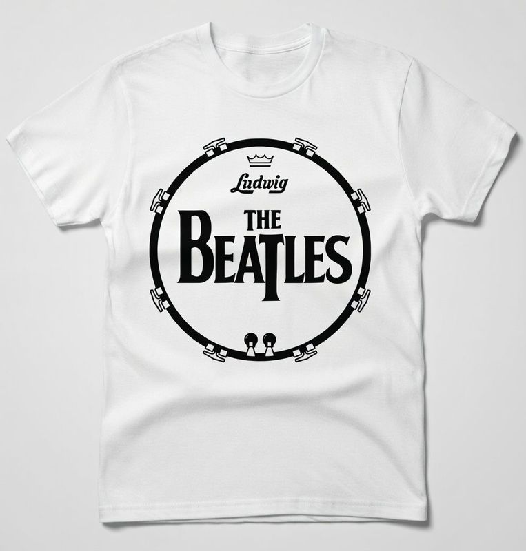 THE BEATLES DRUMSKIN ORGANIC COTTON T SHIRT THE BEATLES DRUMSKIN ORGANIC COTTON T SHIRT
