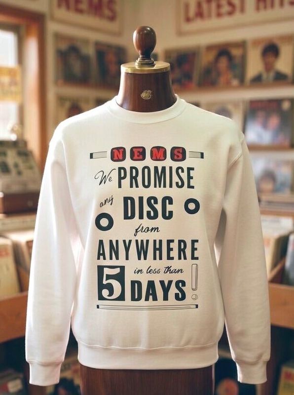 Nems Advert Early 60s Liverpool Store-Brian Epstein- The Beatles Organic cotton Sweatshirt Nems Advert Early 60s Liverpool Store-Brian Epstein- The Beatles Organic cotton Sweatshirt