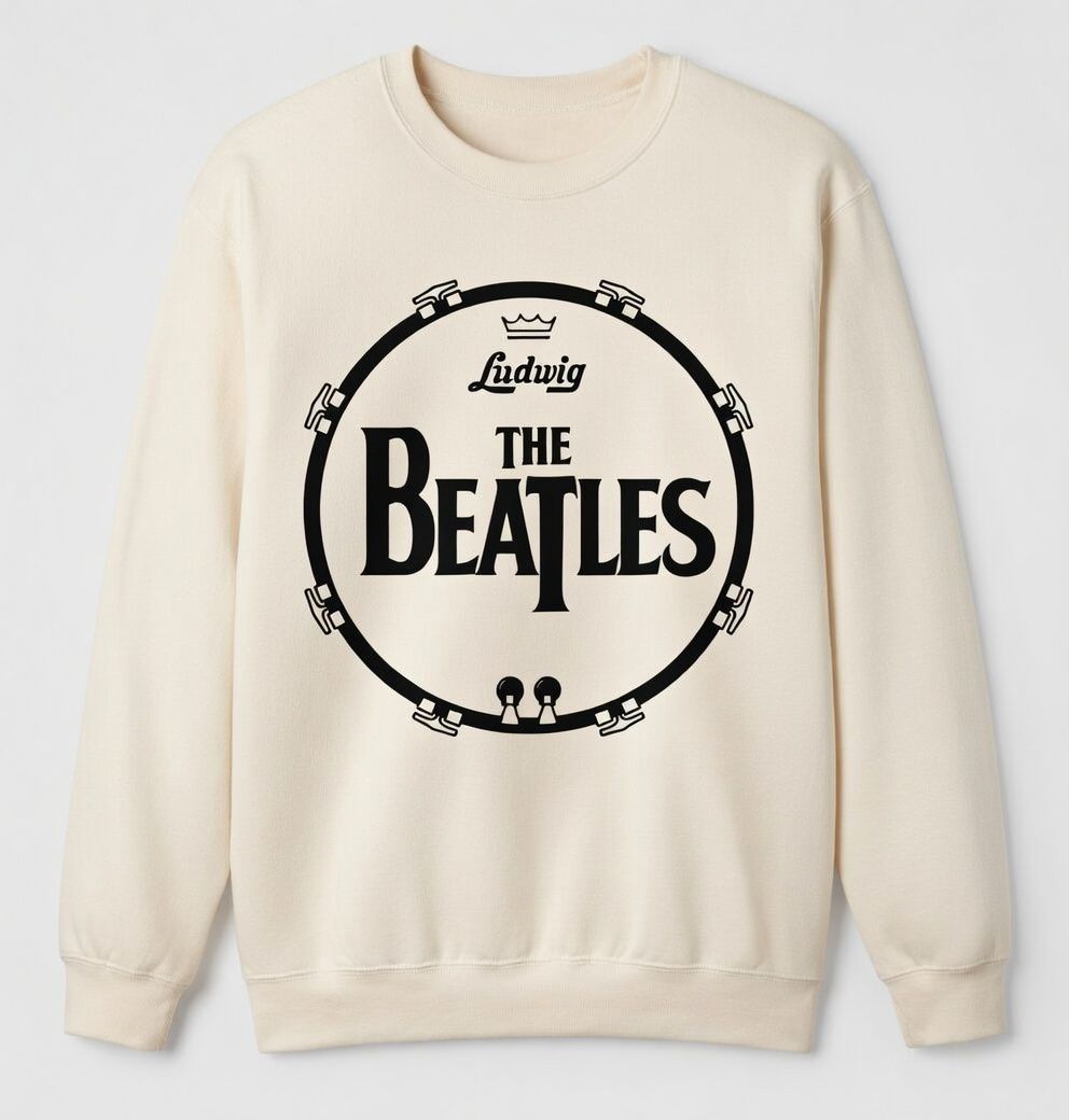 THE BEATLES DRUMSKIN ORGANIC COTTON SWEATSHIRT THE BEATLES DRUMSKIN ORGANIC COTTON SWEATSHIRT