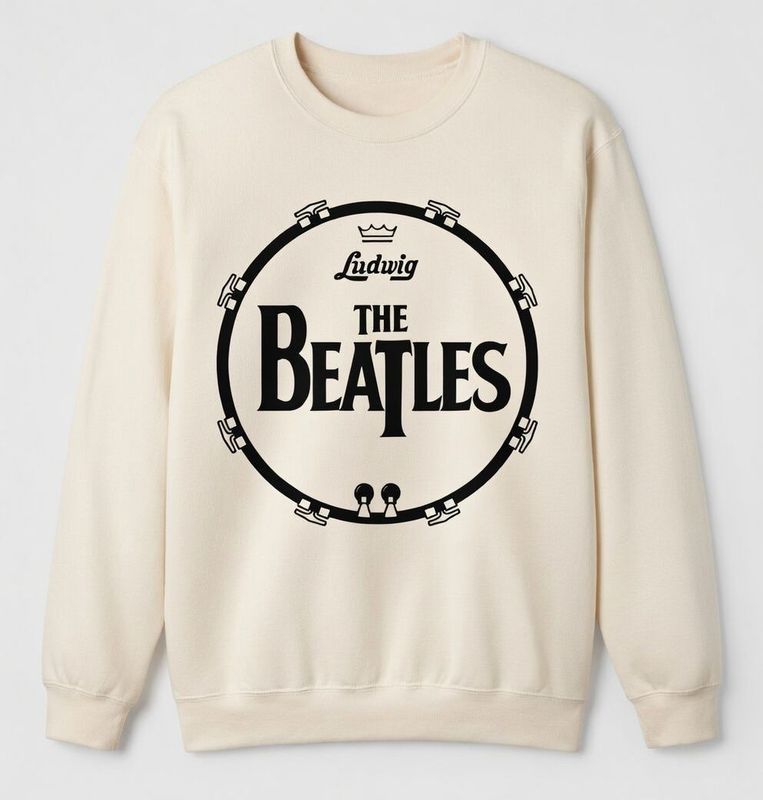 THE BEATLES DRUMSKIN ORGANIC COTTON SWEATSHIRT THE BEATLES DRUMSKIN ORGANIC COTTON SWEATSHIRT
