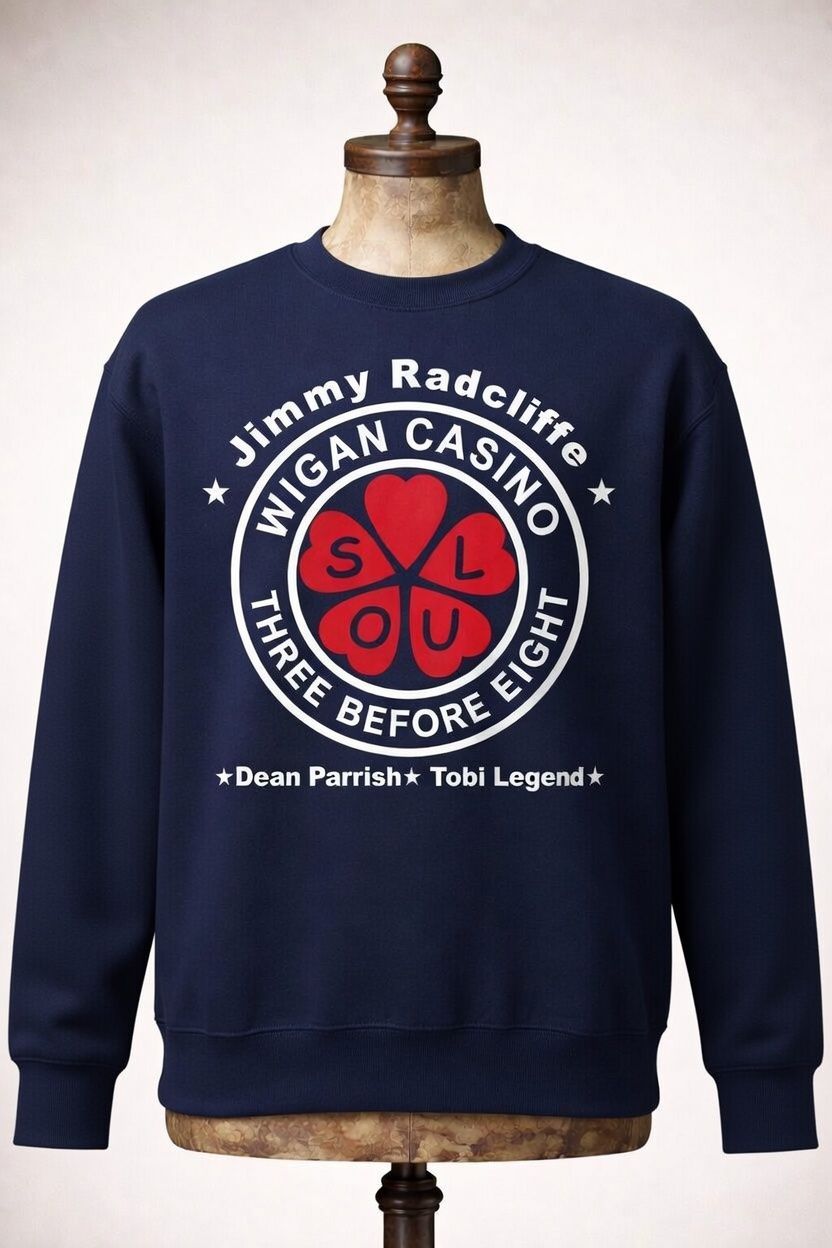 3 BEFORE 8 Organic Cotton Sweatshirt Northern Soul