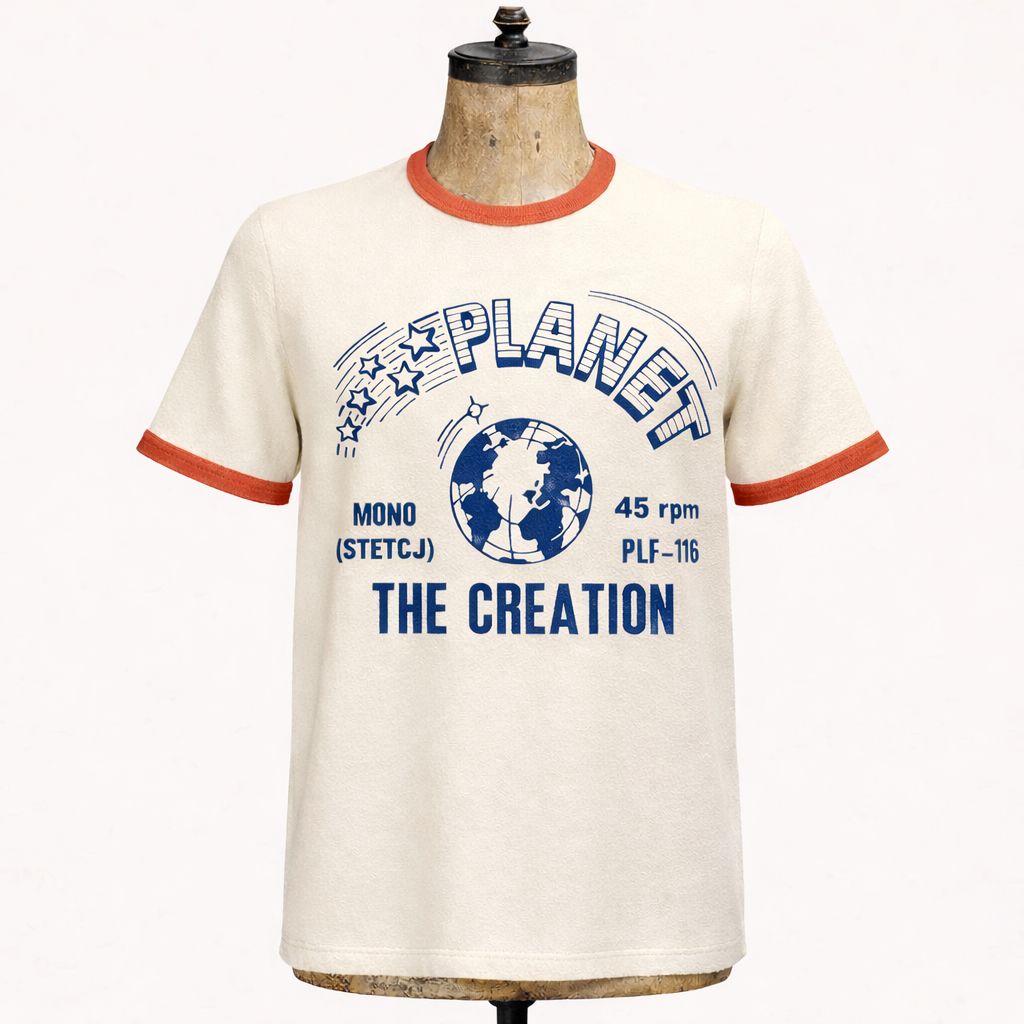 PLANET THE CREATION organic cotton RINGER t-shirt