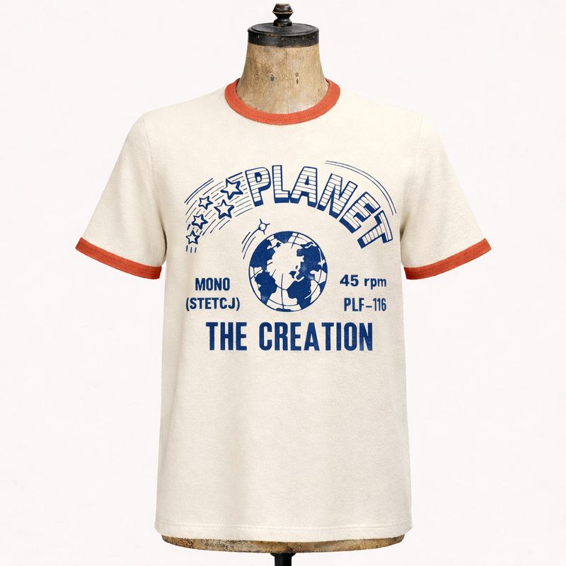 PLANET THE CREATION organic cotton RINGER t-shirt