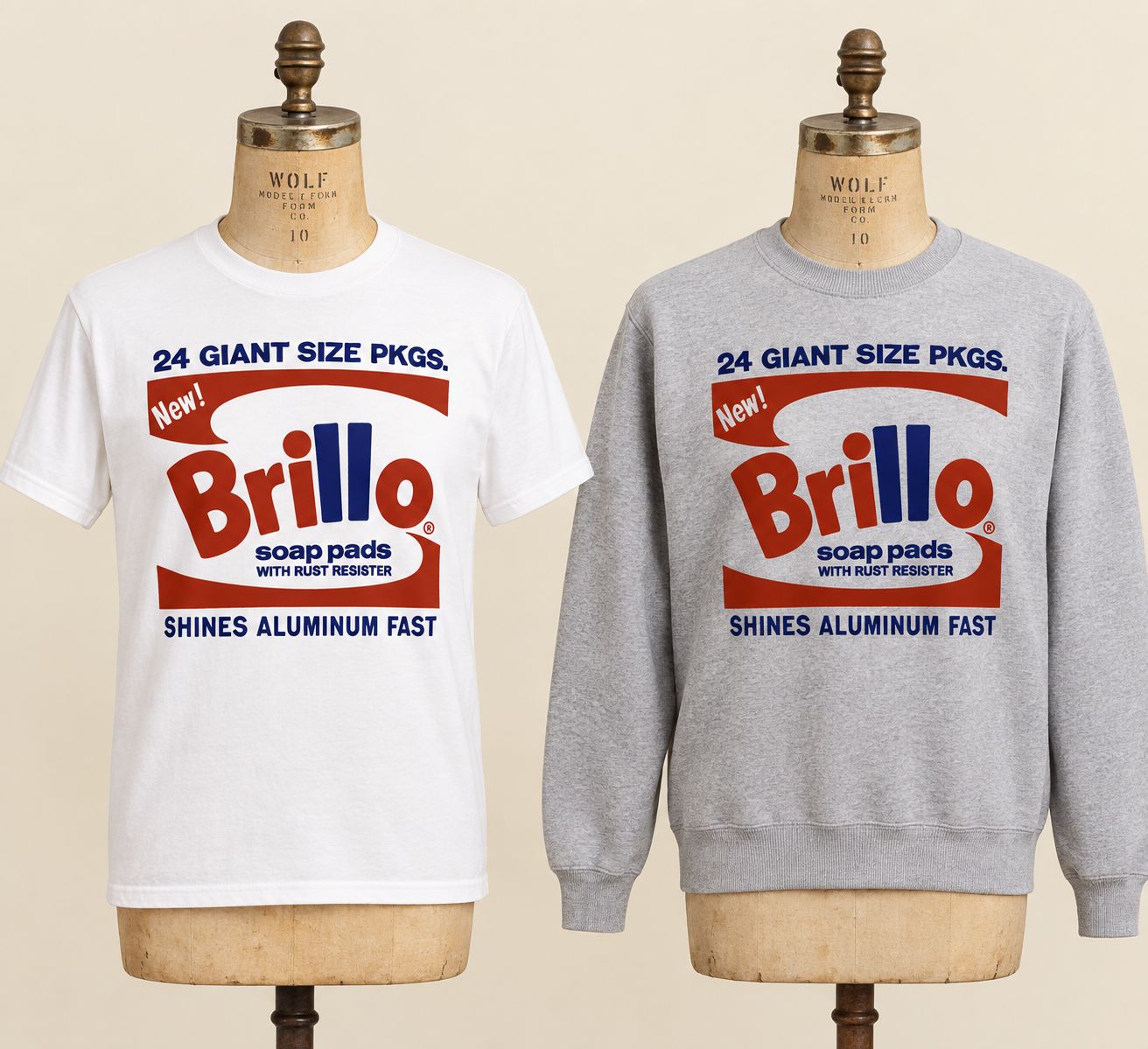 Andy Warhol Brillo Organic Cotton Sweatshirt Art 60s Andy Warhol Brillo Organic Cotton Sweatshirt Art 60s