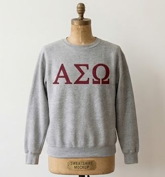 Fraternity-sorority style Organic Cotton T-shirt Ivy League-College-Dorm-Any Greek Letters Fraternity-sorority style Organic Cotton T-shirt Ivy League-College-Dorm-Any Greek Letters