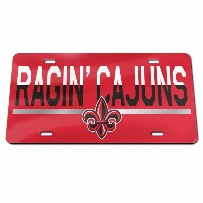 UL Ragin Cajuns Fleur De Lis License Plate