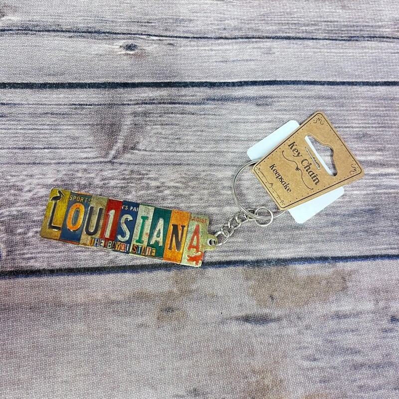 Louisiana License Plate Keychain