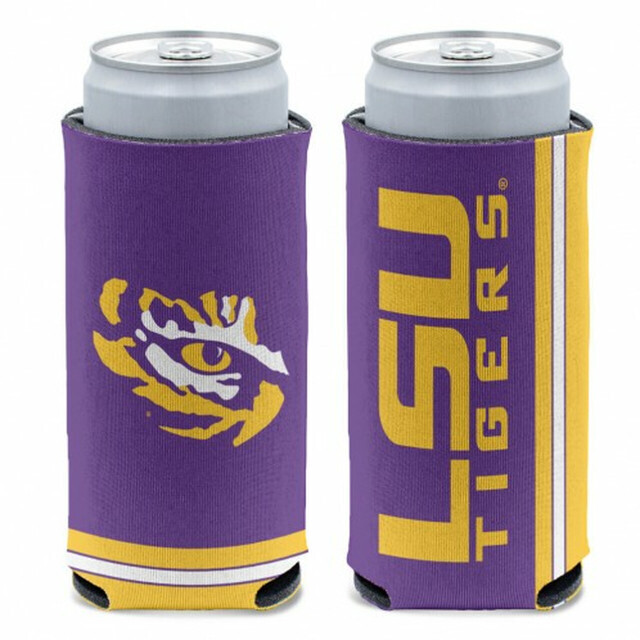 LSU Slim Can Koozie