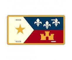 Acadian Flag License Plate