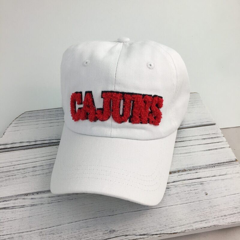 UL Cajun Letters White Hat