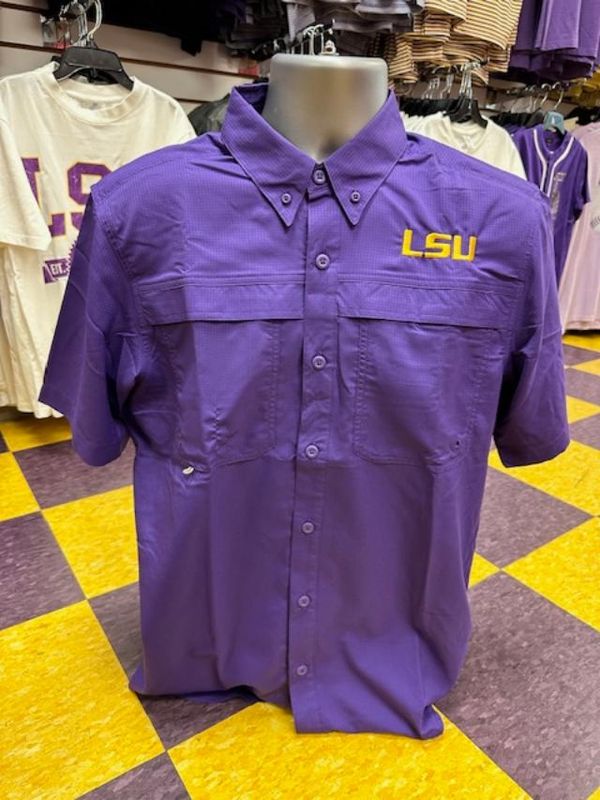 LSU Purple Fishing Shirt