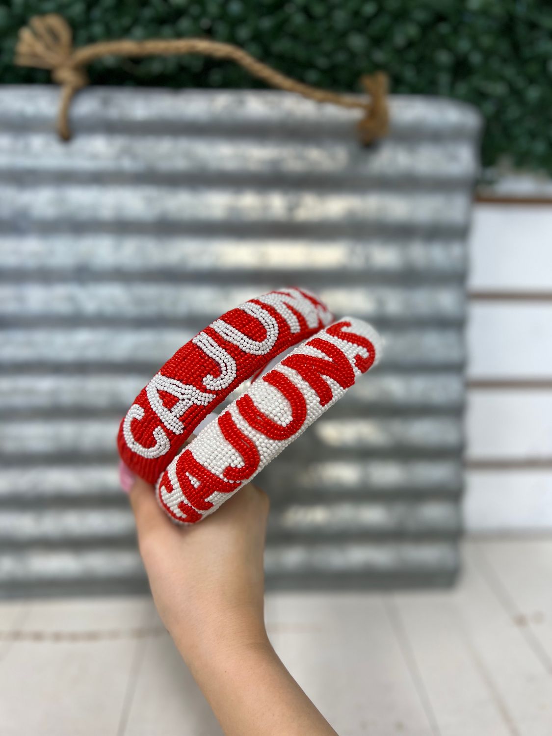 UL Headband Cajuns Beaded