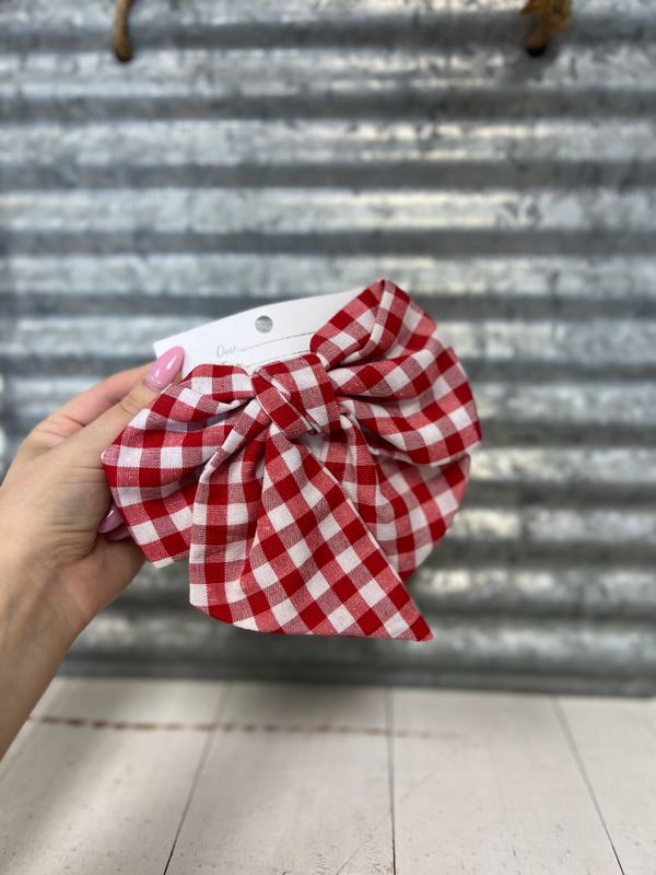 UL Hair Bow Plaid Check