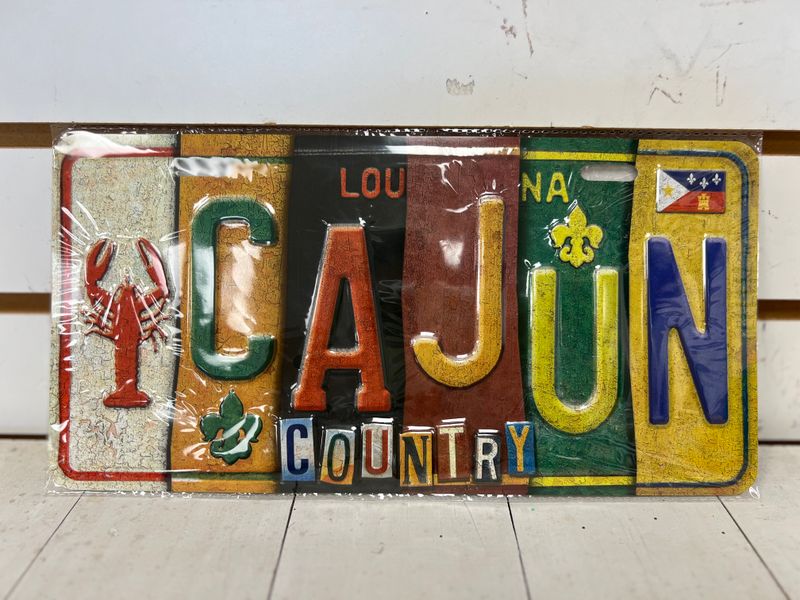 Lic Cajun Metal Sign
