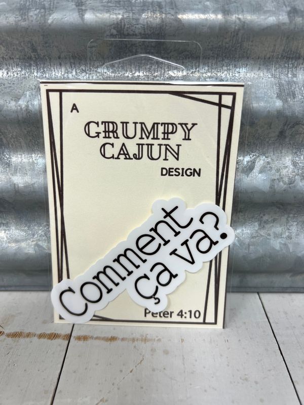 Decal Comment Ca Va
