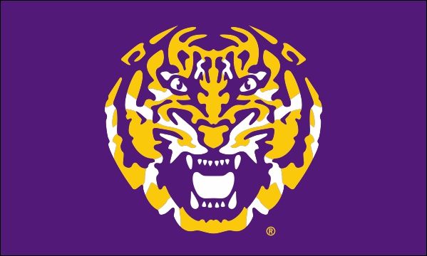 LSU Flag 3x5 Tiger Head