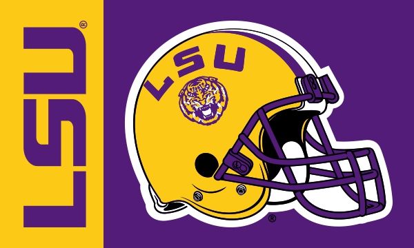 LSU Flag 3x5 LSU Helmet
