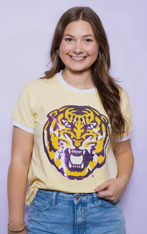 LSU Shirt Ladies Tiger Head