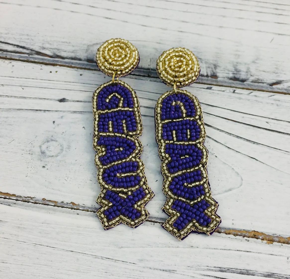 LSU Earrings GEAUX