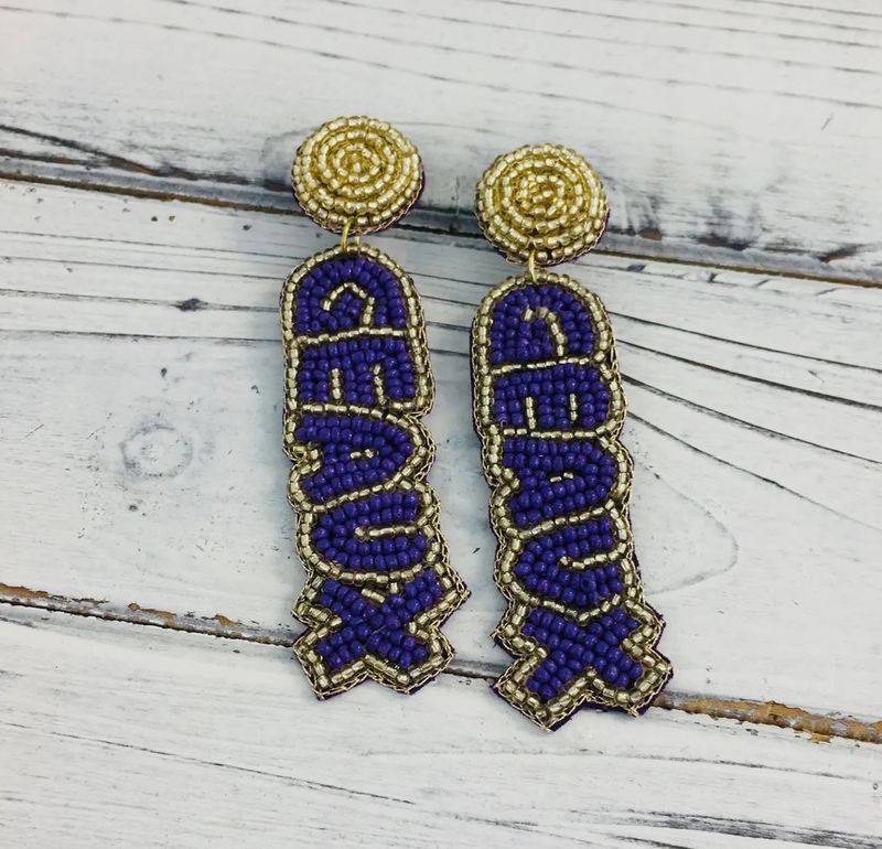 LSU Earrings GEAUX