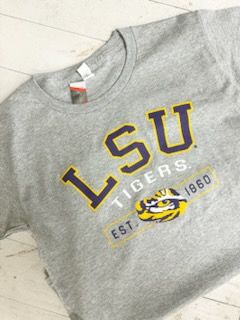 LSU T YTH Grey Eye