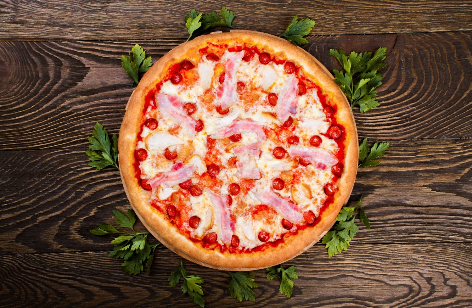 рецепт пиццы с беконом и ветчиной фото 111