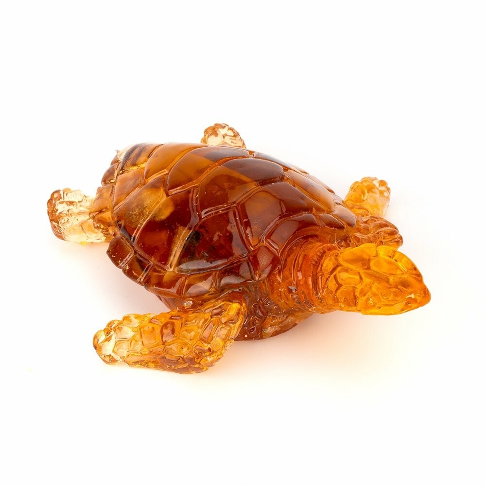 Сувенир с натуральным янтарем "Морская черепаха"