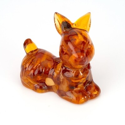 Подарочный сувенир с янтарем "Янтарный кролик"
