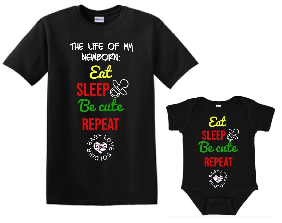 Mommy & Me Set: Eat Sleep Be Cute