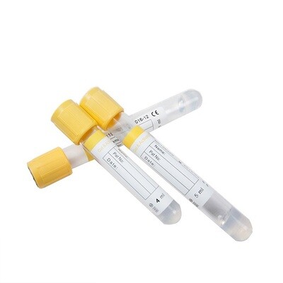 Yellow Top Test Tube w/ Gel Clot Activator 4mL- Glass, BRUNER/RTK