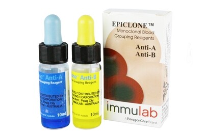Anti-A &amp; Anti-B Monoclonal Blood Grouping Reagent 2x10mL, EPICLONE