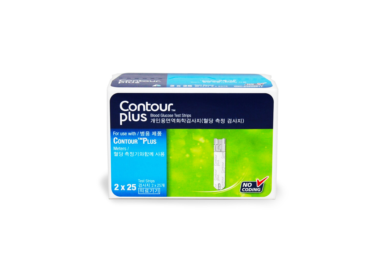 Blood Glucose Strips, 2x25 strips, Contour Plus, ASCENSIA