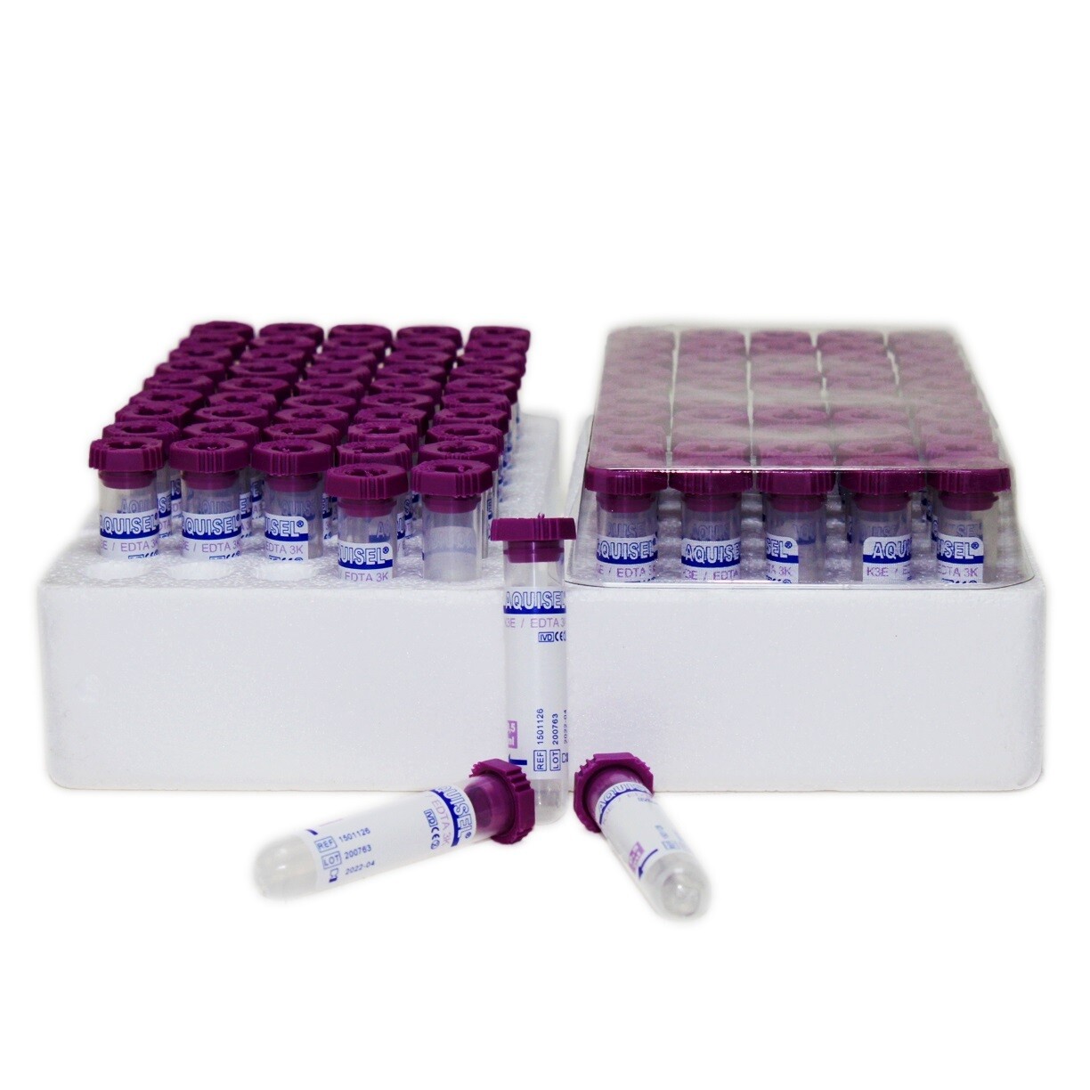 EDTA K3 0.5mL 100s, microtainer, AQUISEL