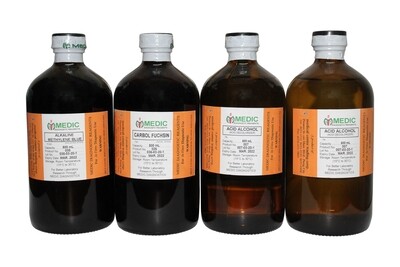 AFB / TB Stain (Zeihl-Neelsen), 4x250ml, Hot Method, MEDIC