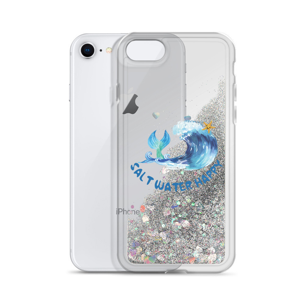 Salt Water Happy Liquid Glitter Phone Case