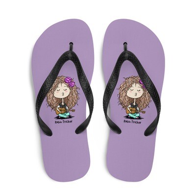 Ukulele Girl Purple Flip-Flops