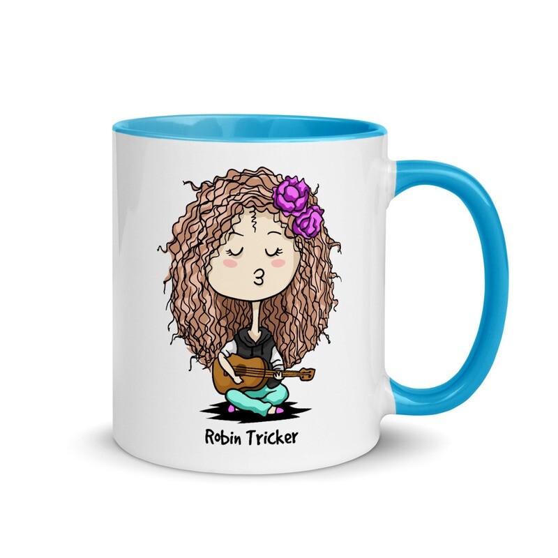 Ukulele Girl Mug with Color Inside