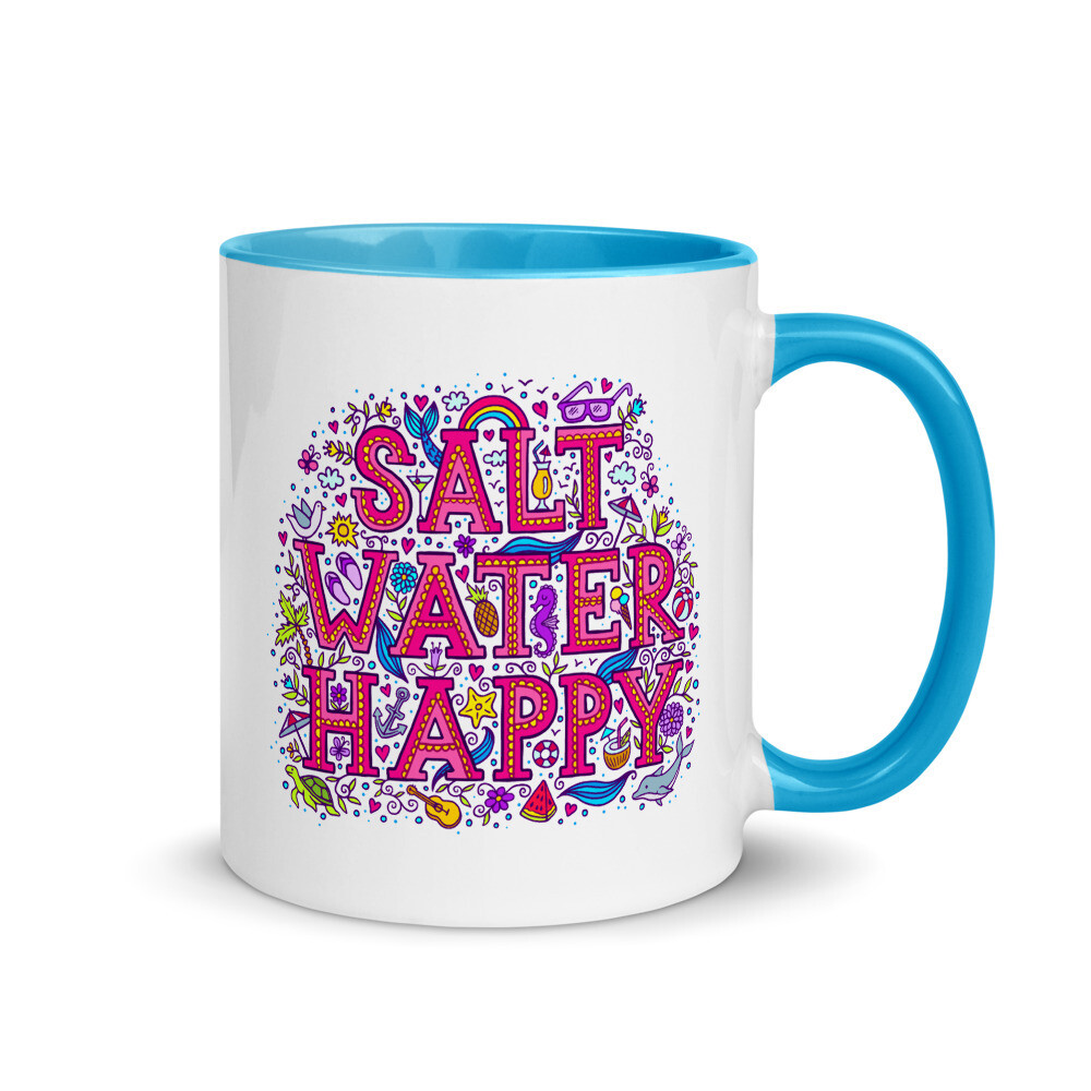 Salt Water Happy Mug with Color Inside