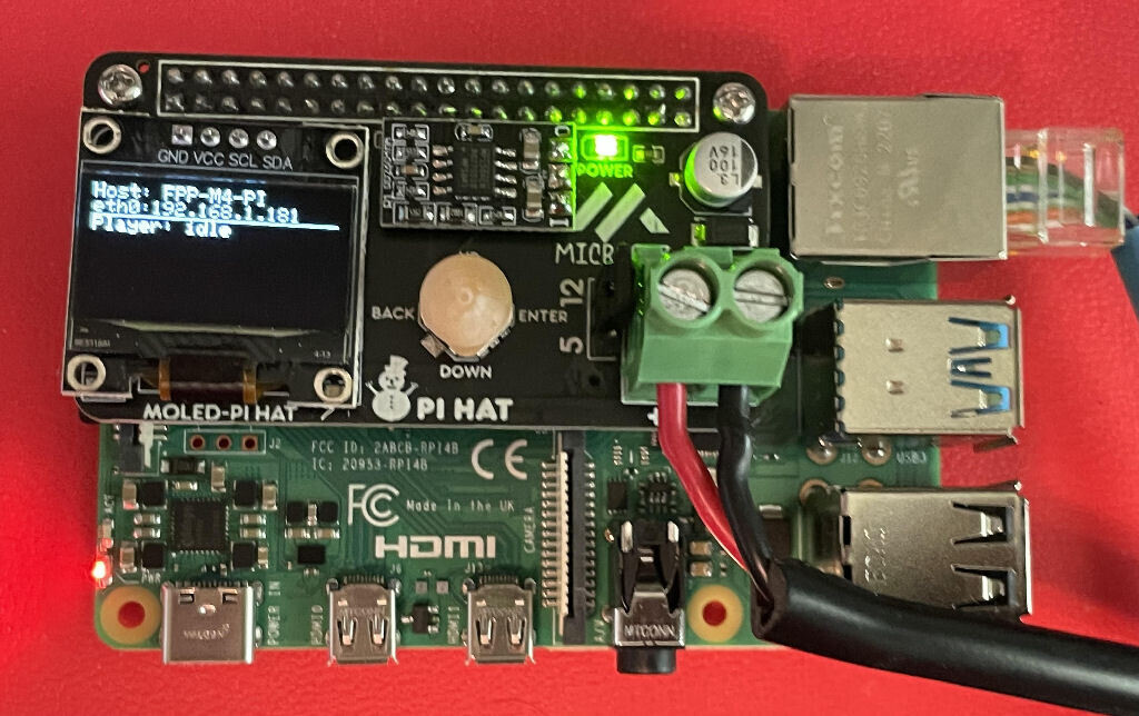 Raspberry Pi 4 4GB with 12v OLED for FPP