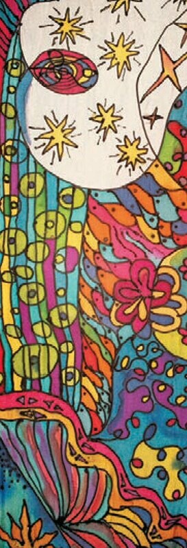 Zentangle Bubbles and Lines    Book Mark