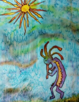 Kokopelli Sun    Note Card