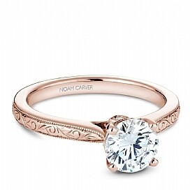 Rose Gold Solitaire Noam Carver Engagement Ring